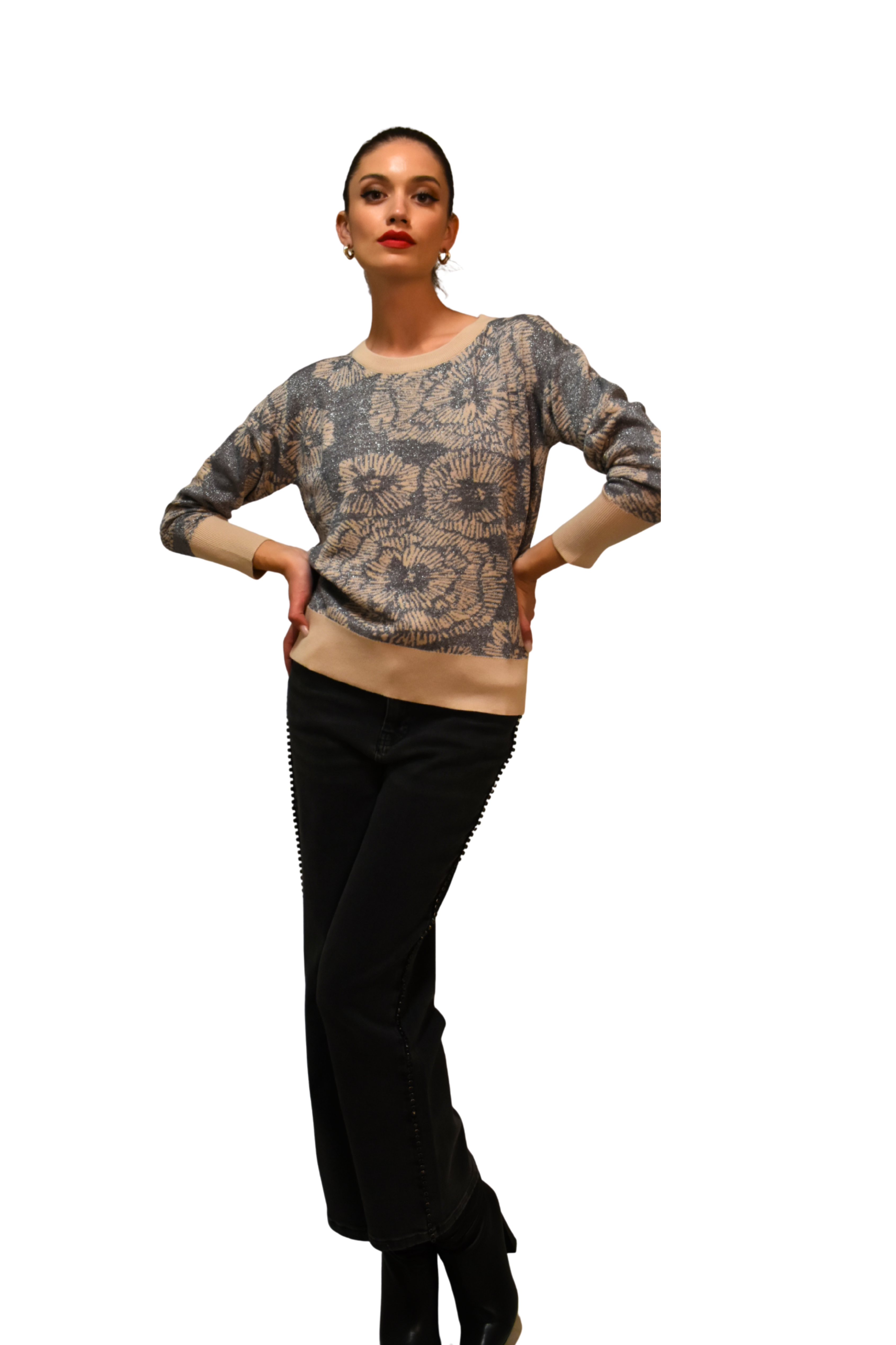 Maglia jacquard con filo argento Z.O.E.