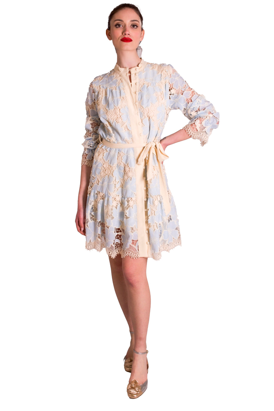 Abito svasato in pizzo macramè PAPERLACE
