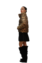 Piumino maculato con paillettes all-over Z.O.E.