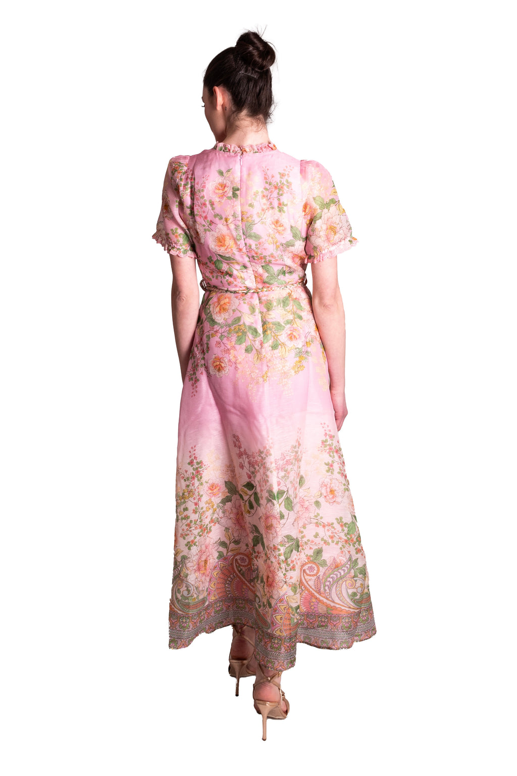 Abito lungo svasato in organza di seta HALE BOB