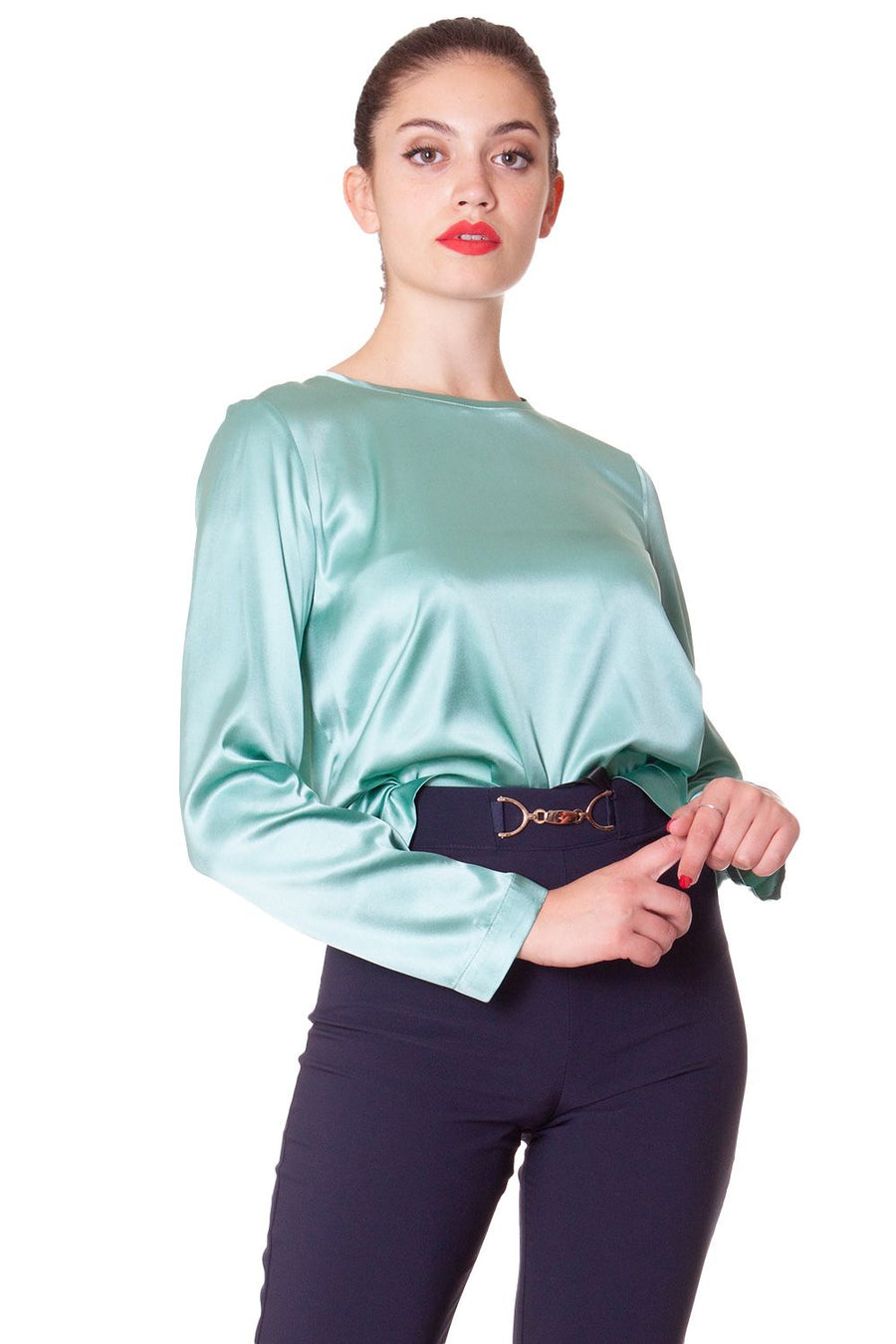 Blusa In Raso Di Seta Stretch  SOLOTRE