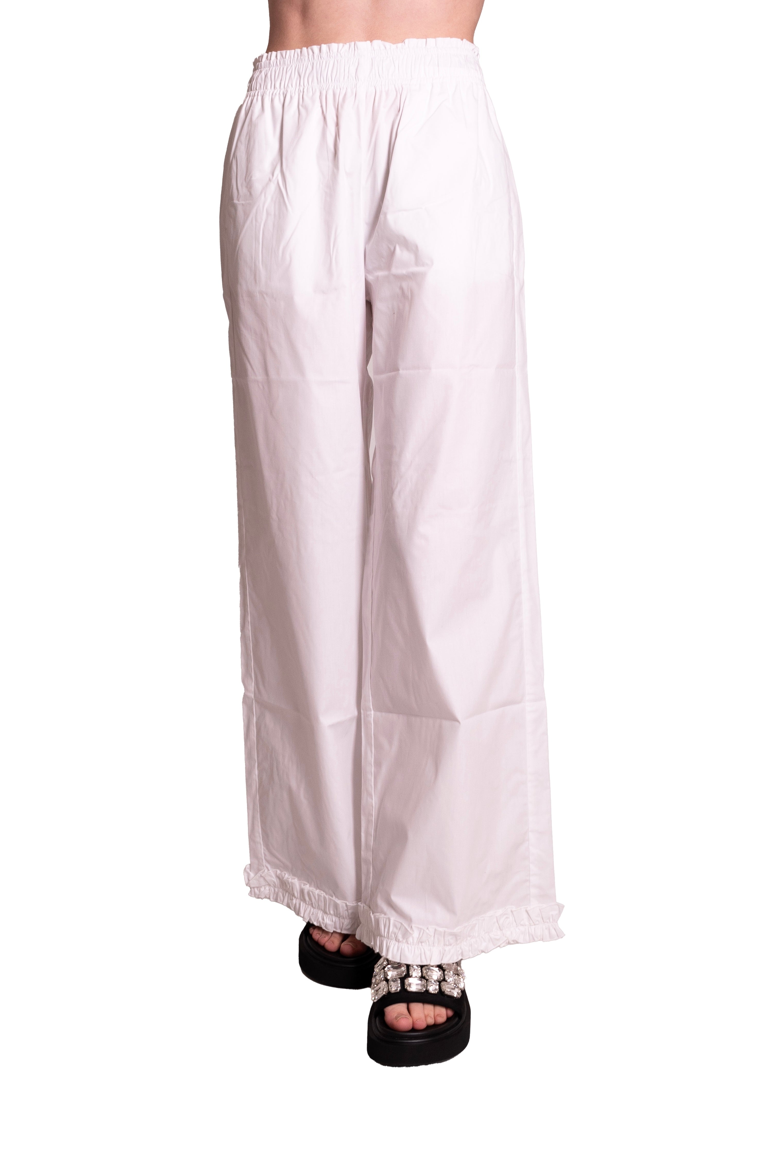 Pantalone palazzo di cotone con elastico  GINA GORGEOUS