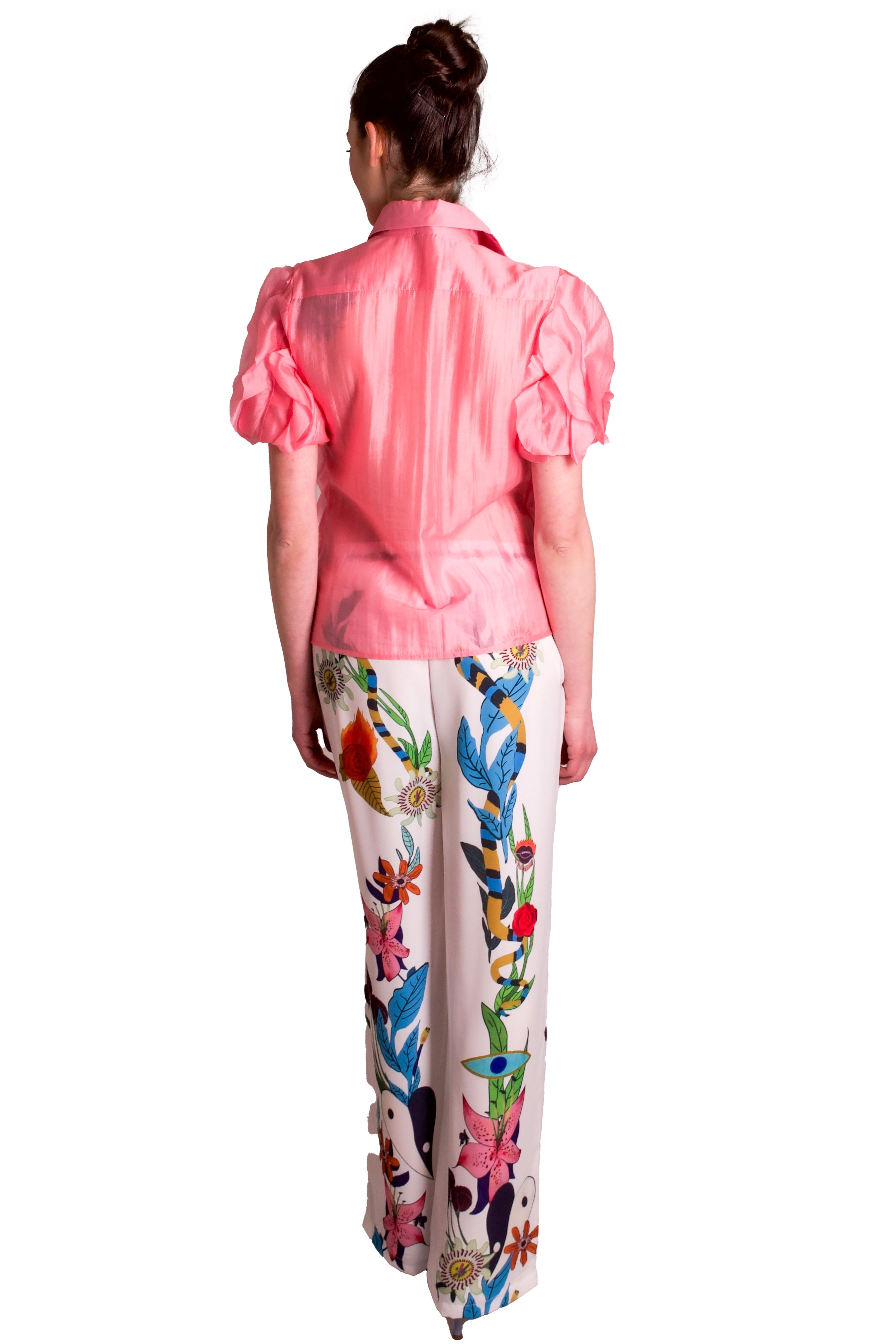 Camicia in mussola leggera con rouches PAPERLACE