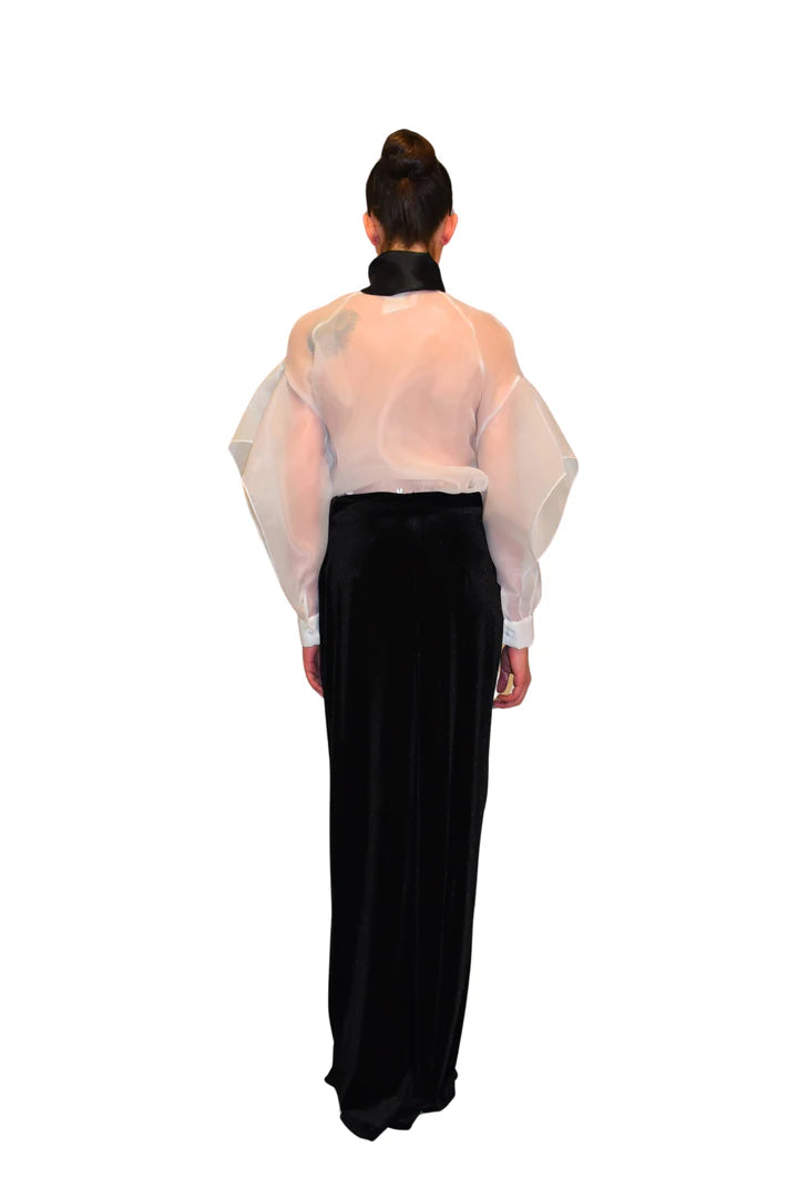 Camicia in organza con fiocco ATELIER LEGORA