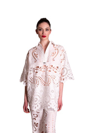 Blusa di cotone con ricami traforati LAFTY LIE