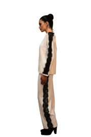 Maglia in viscosa dettaglio pizzo LAFTY LIE