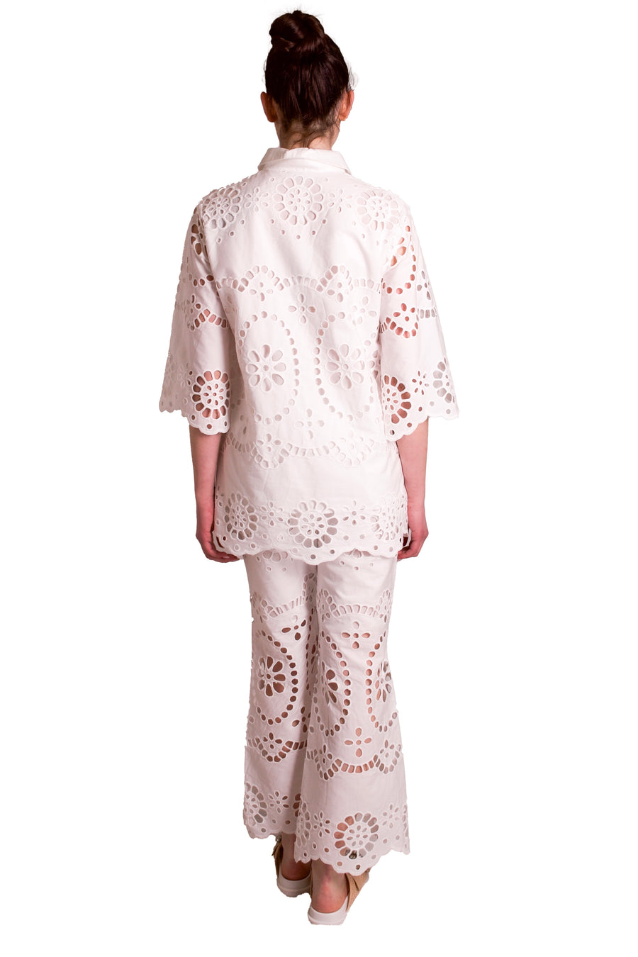 Camicia di cotone con ricami traforati PAPERLACE
