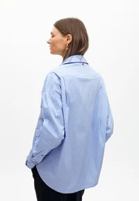 Camicia Di cotone a righe con cristalli LOLA CASADEMUNT