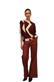 Maglia in viscosa disegno geometrico Z.O.E.