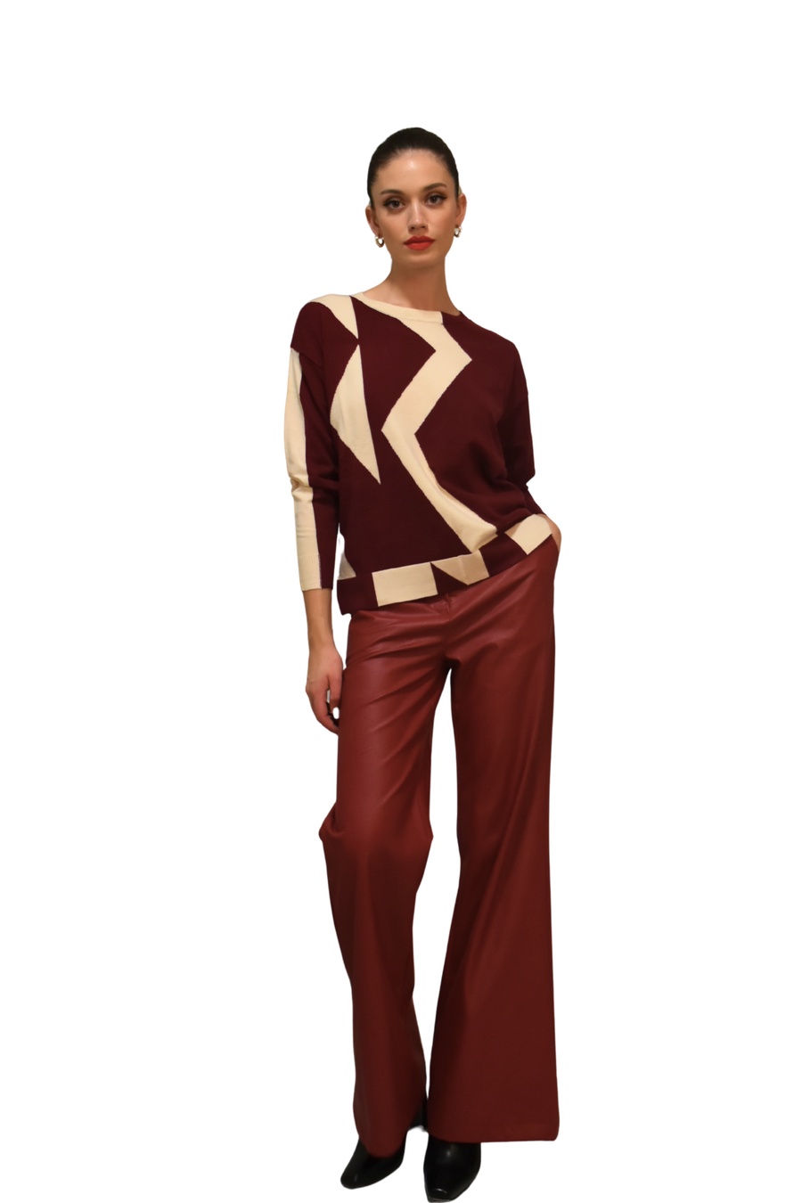 Maglia in viscosa disegno geometrico Z.O.E.