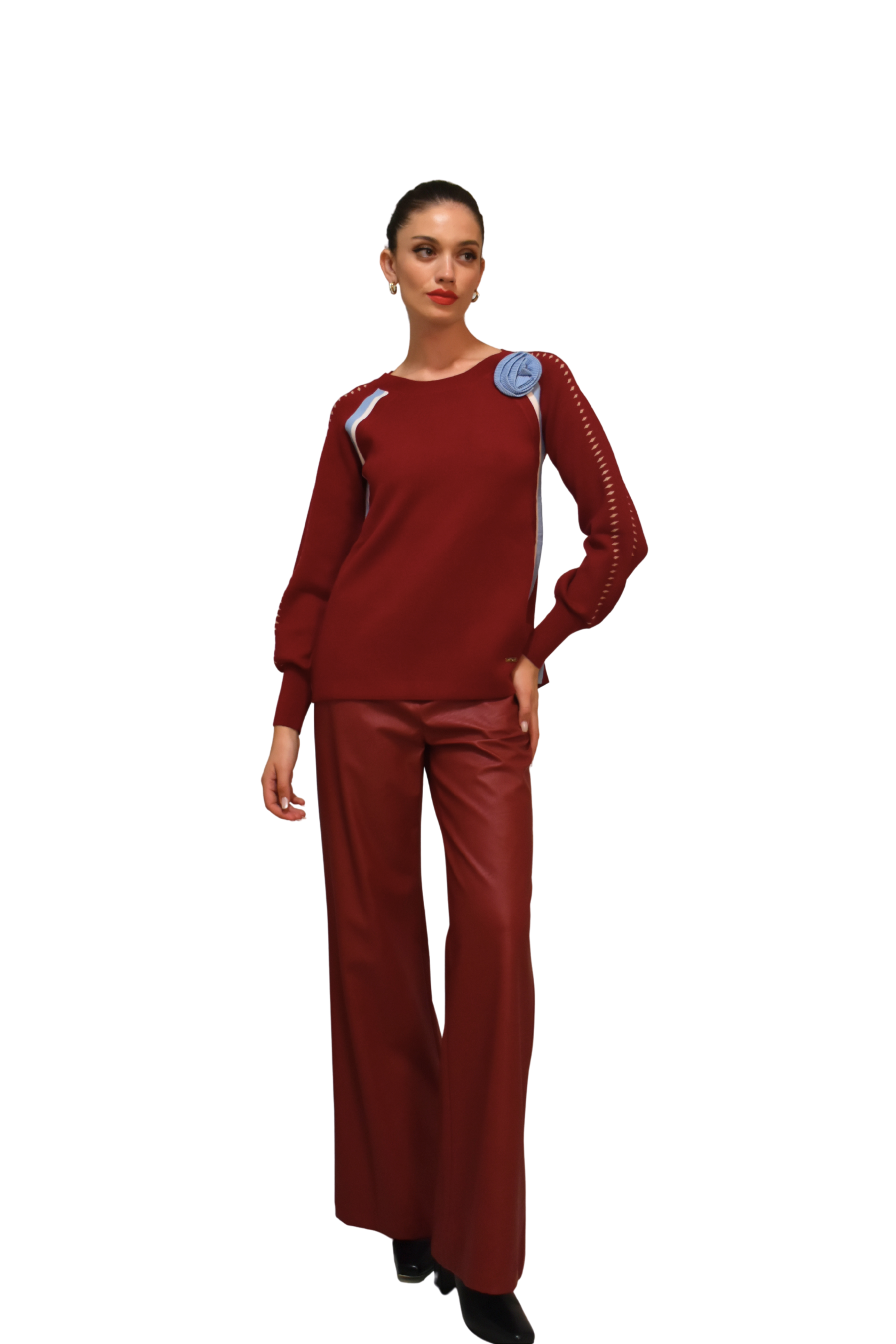 Maglia in viscosa dettaglio fiore LAFTY LIE