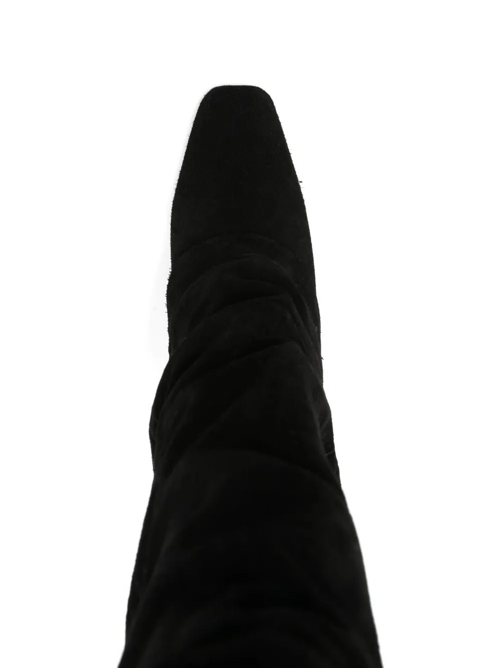 Stivali alti in camoscio arricciati 90mm GOLD&ROUGE