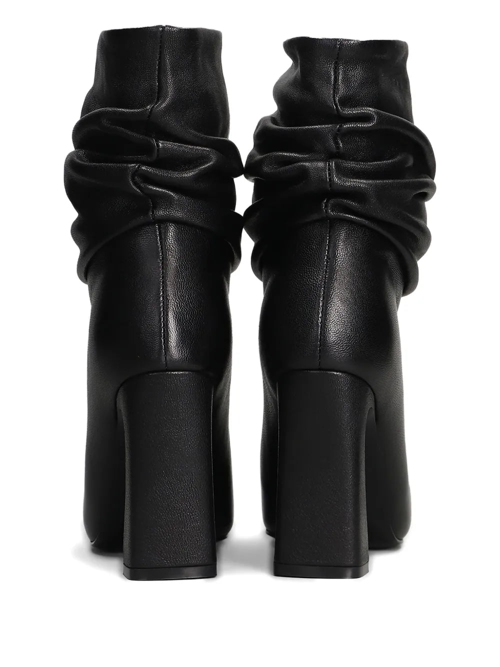 Stivali bassi di pelle con arricciatura 90mm GOLD&ROUGE