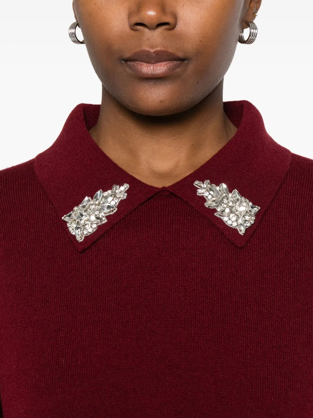 Maglia in lana e cashmere con cristalli CHIARA BONI