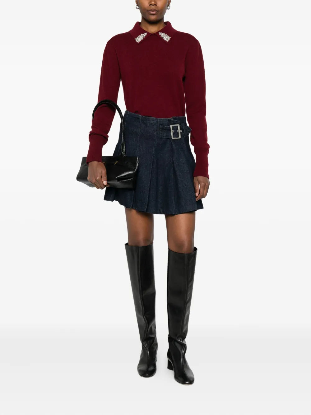 Maglia in lana e cashmere con cristalli CHIARA BONI