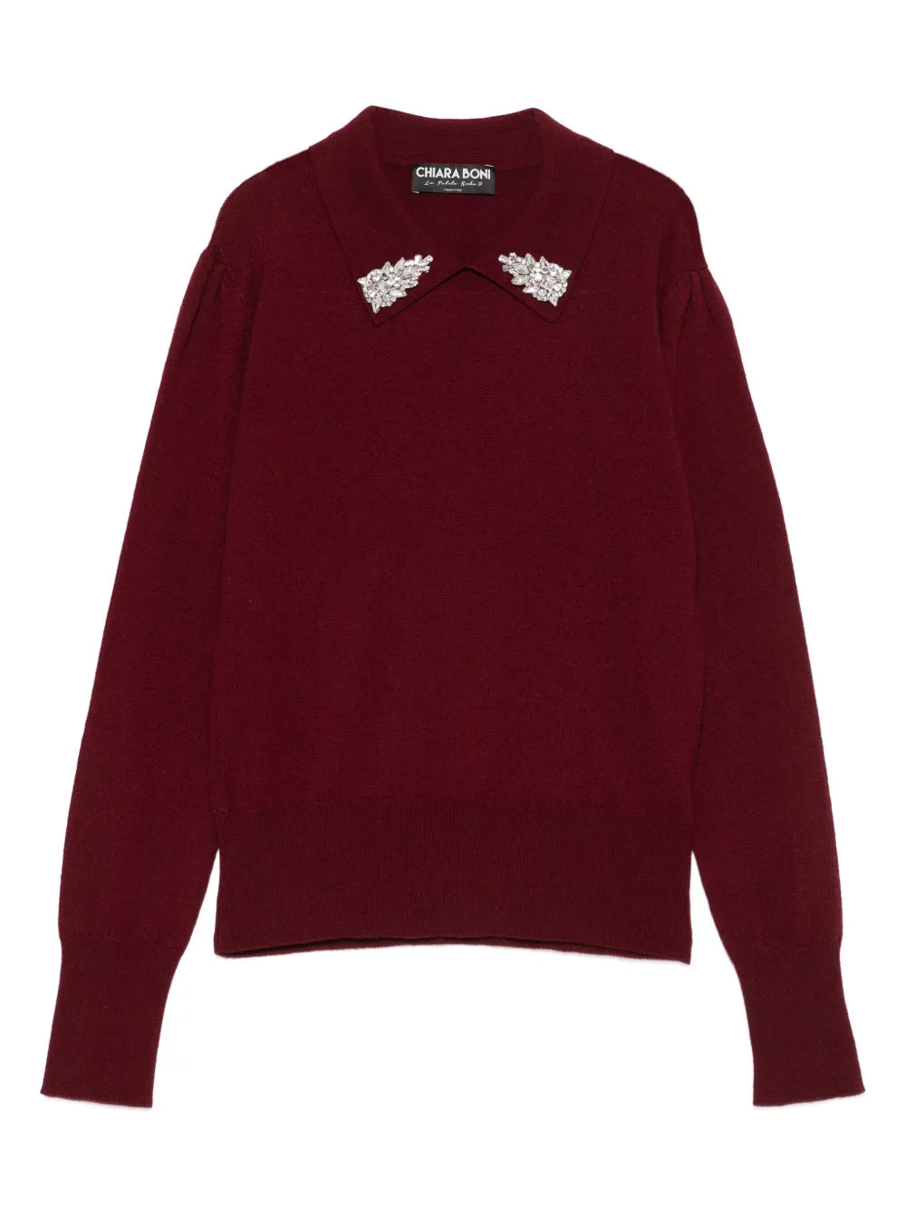 Maglia in lana e cashmere con cristalli CHIARA BONI