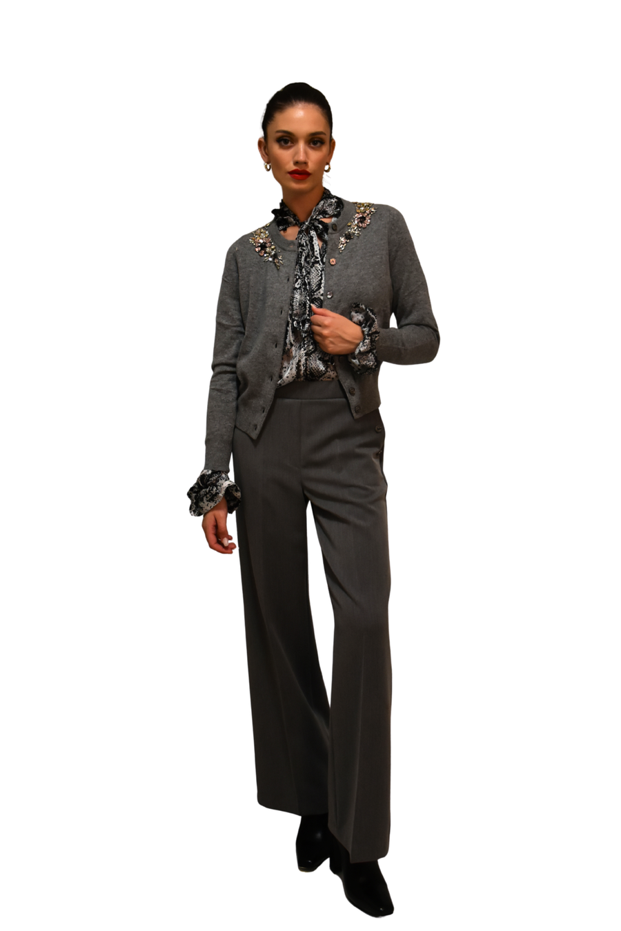 Cardigan misto cashmere con cristalli PAPERLACE