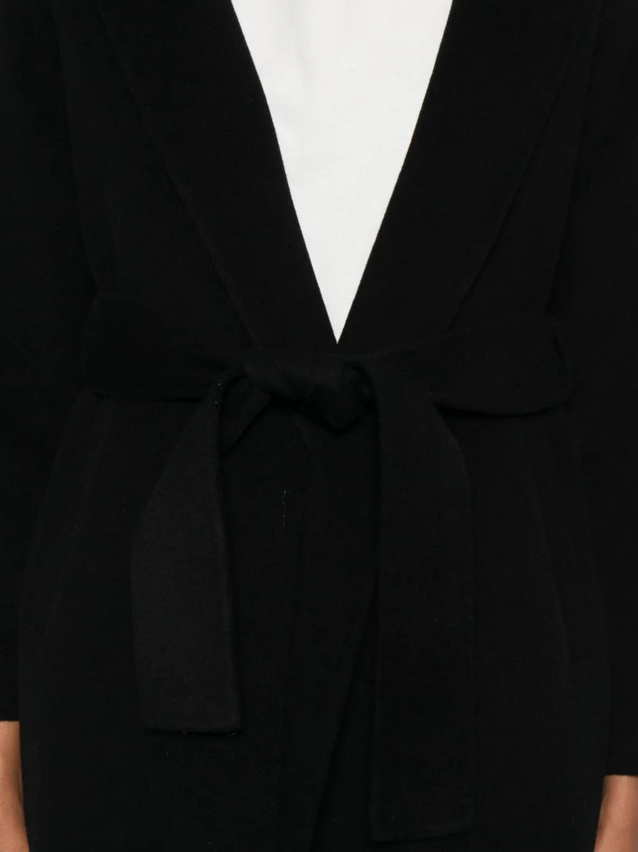 Cappotto in panno di lana con cintura GLOX