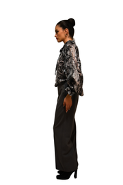 Blusa stampa pitone con fiocco ODI ET AMO