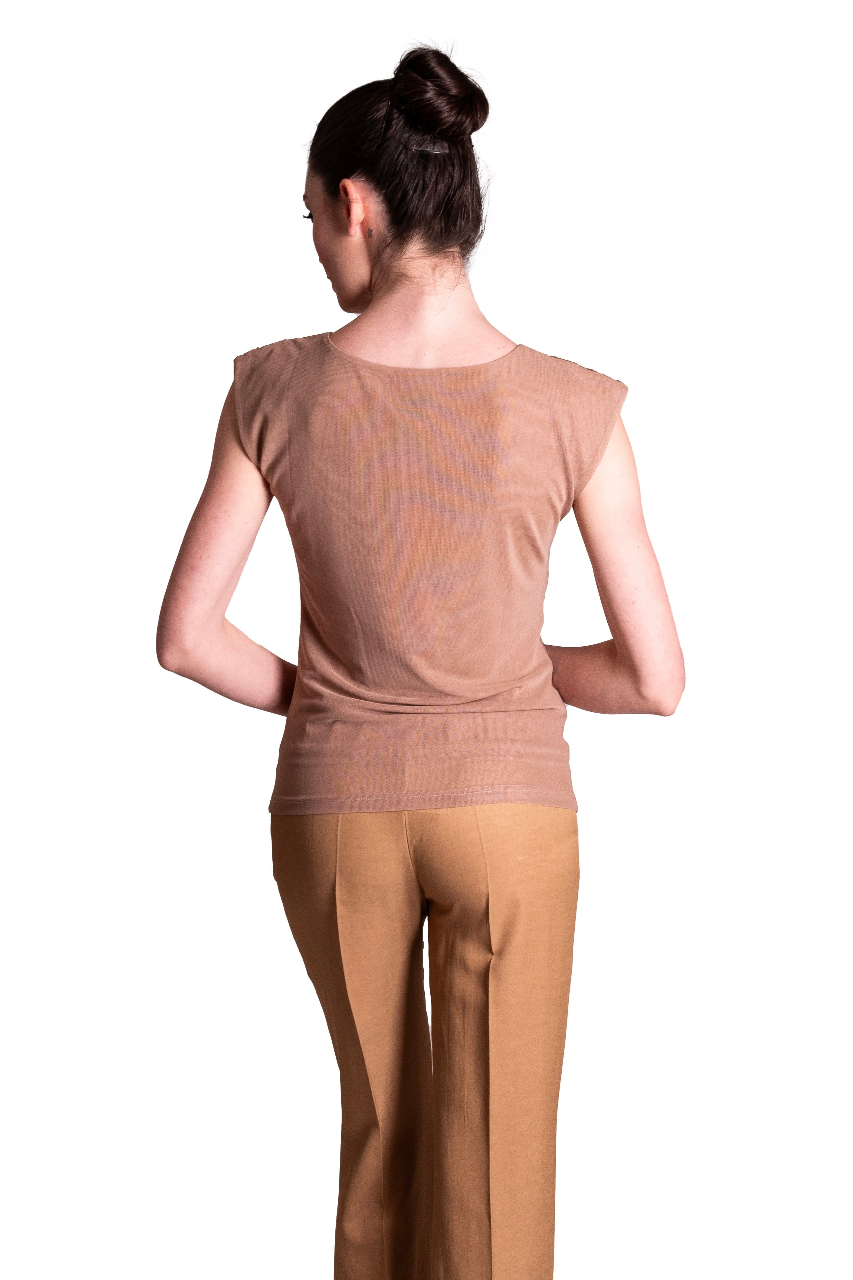 Blusa in tulle stretch con paillettes Z.O.E.