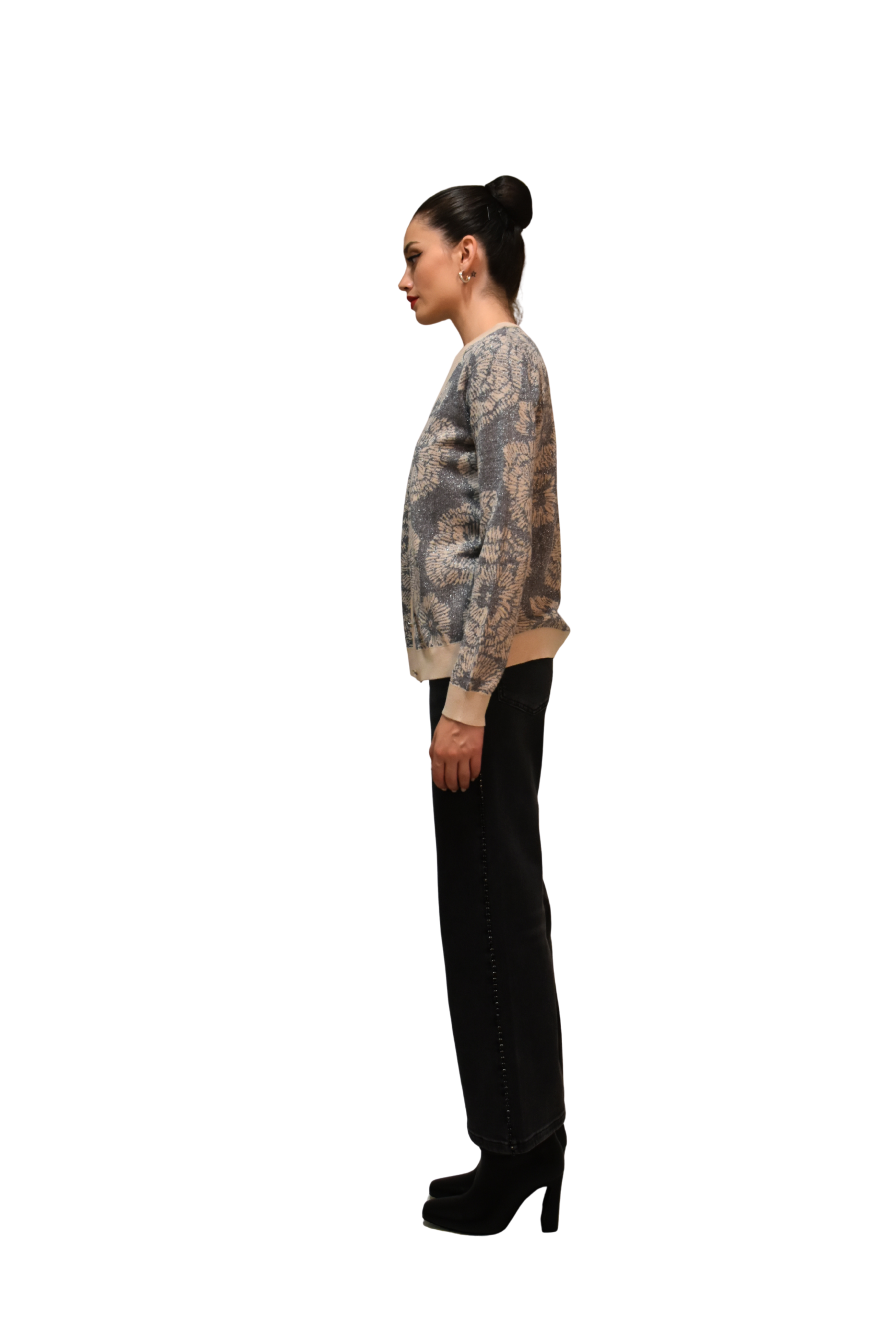 Cardigan jacquard in lurex Z.O.E.
