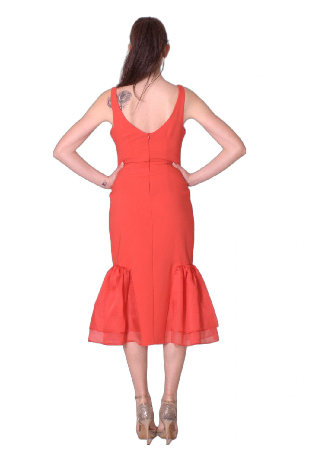 Abito midi con godè LOVE TO LOVE Gai Mattiolo