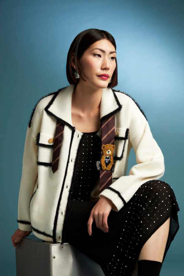 Cardigan con bordi a contrasto Z.O.E.