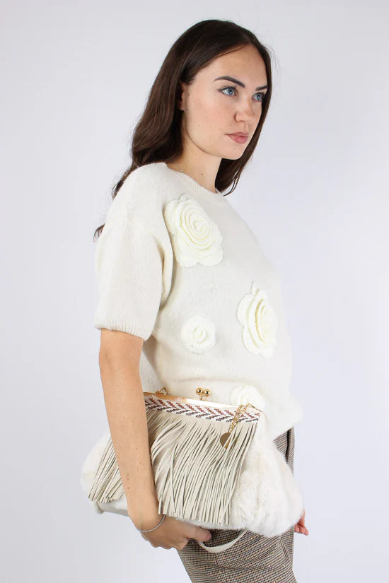 Clutch in Ecopelliccia e Frange PHO