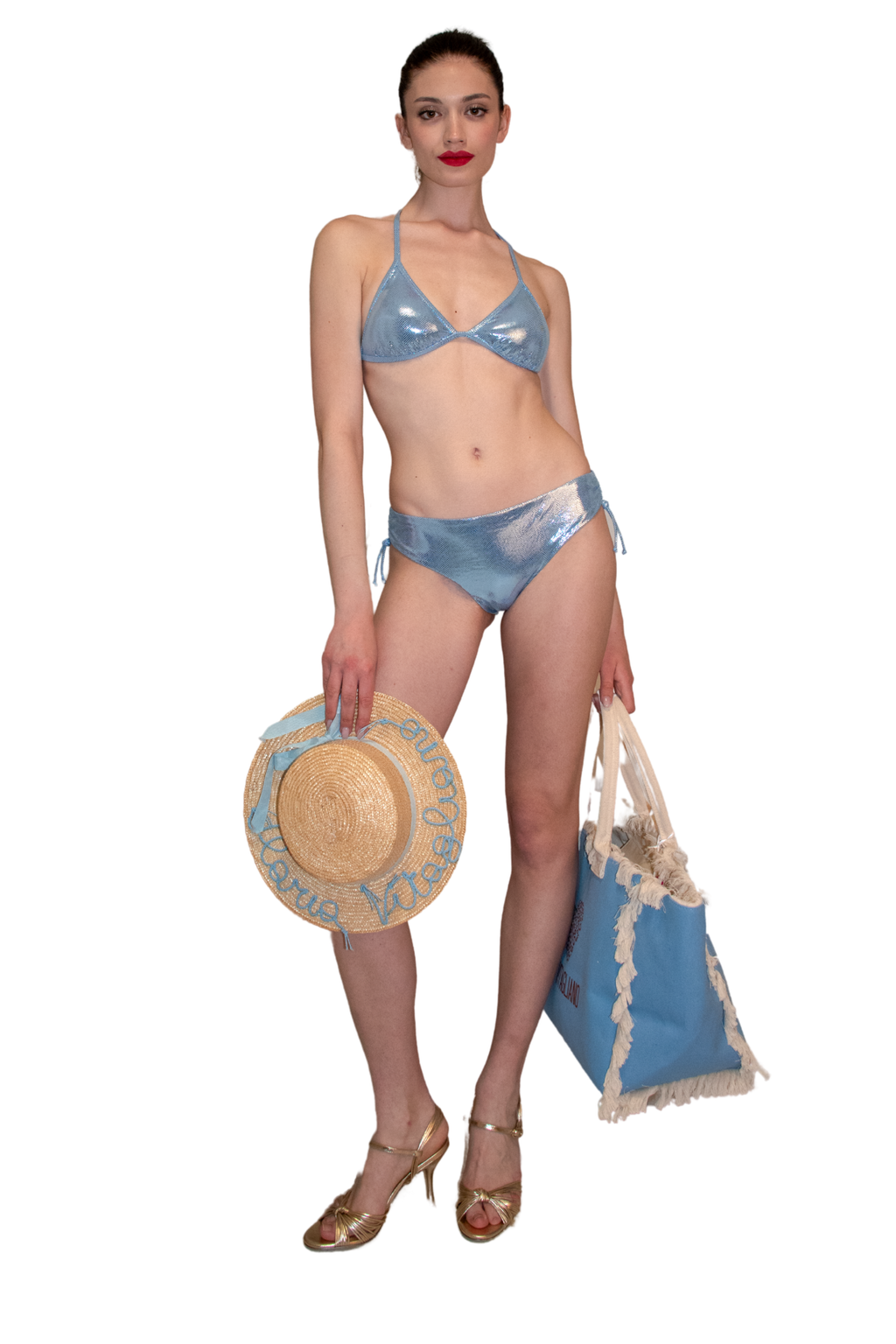 Costume bikini in lycra lucida stampa pitone DRYCRI