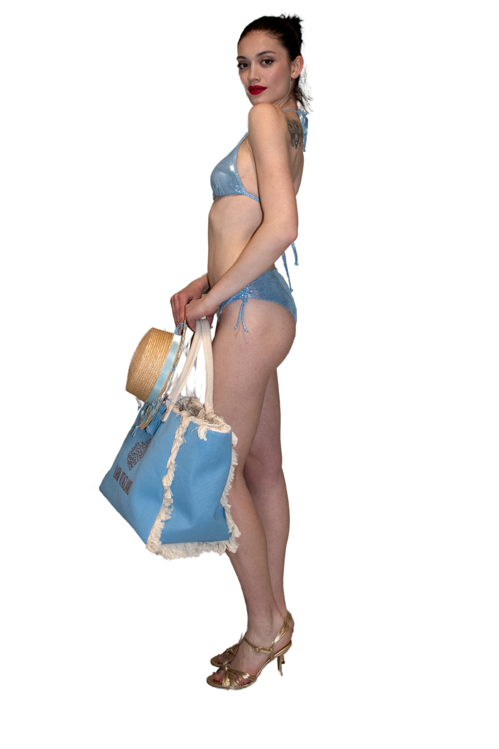 Costume bikini in lycra lucida stampa pitone DRYCRI