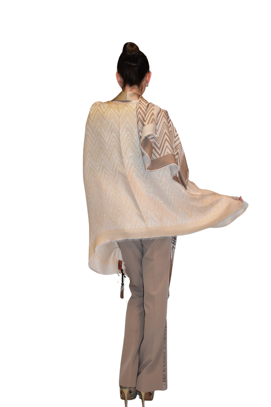 Poncho leggero dal disegno geometrico MISSONI