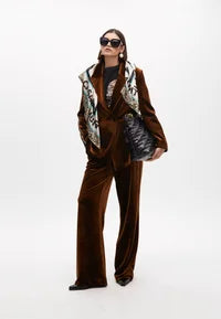 Pantaloni larghi in velluto stretch LOLA CASADEMUNT