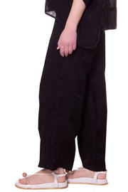 Pantaloni A Vita Alta Con Bande Di Pizzo MAURIZIO