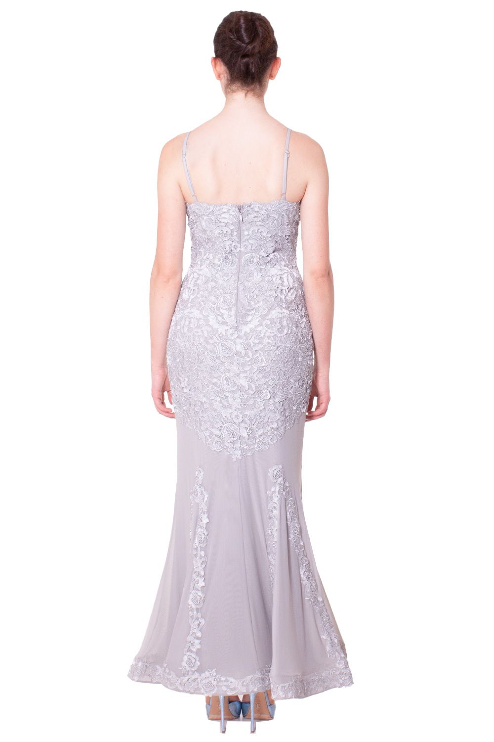 Abito Lungo Con Godè In Pizzo Macramè FOREVER UNIQUE