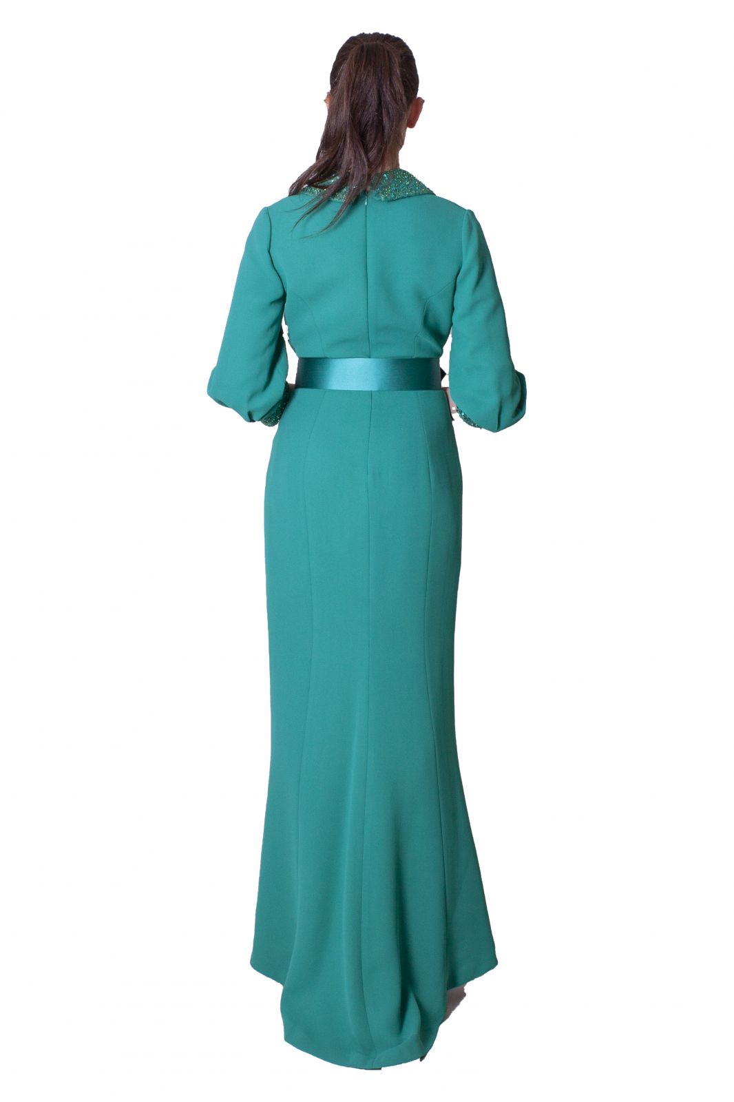 Abito lungo con collo smoking MANUEL GARCIA