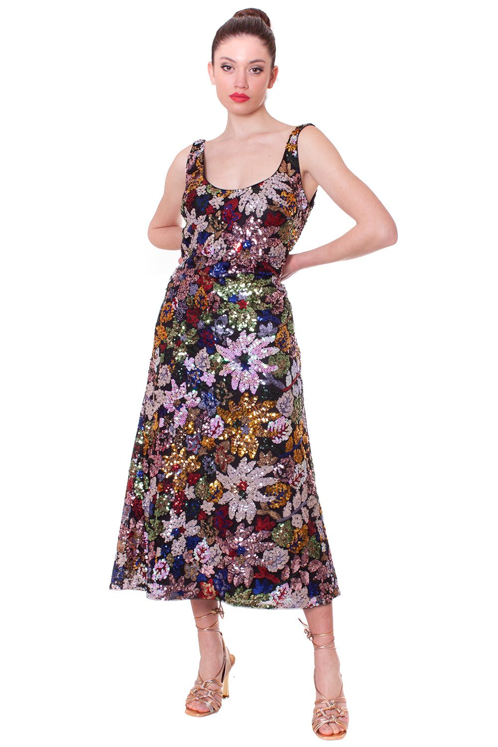 Abito Con Ricami Multicolor TO GAI MATTIOLO