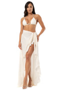 Pareo Dilara in chiffon con rouches ARDOEL