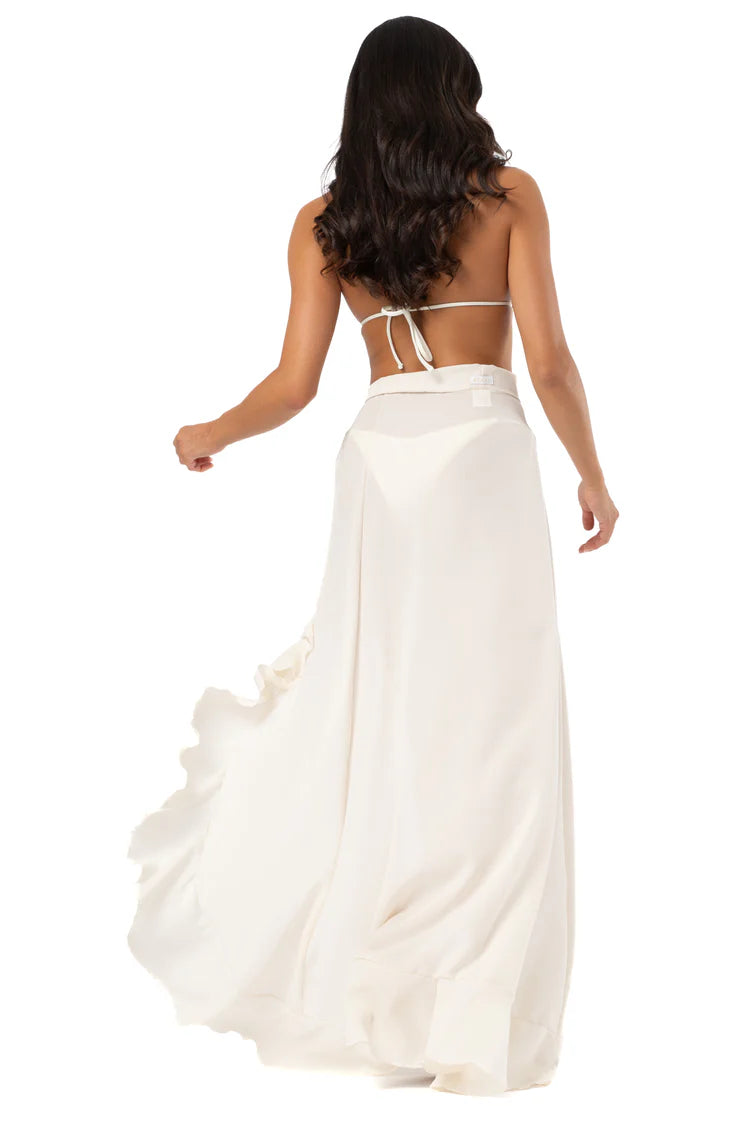 Pareo Dilara in chiffon con rouches ARDOEL