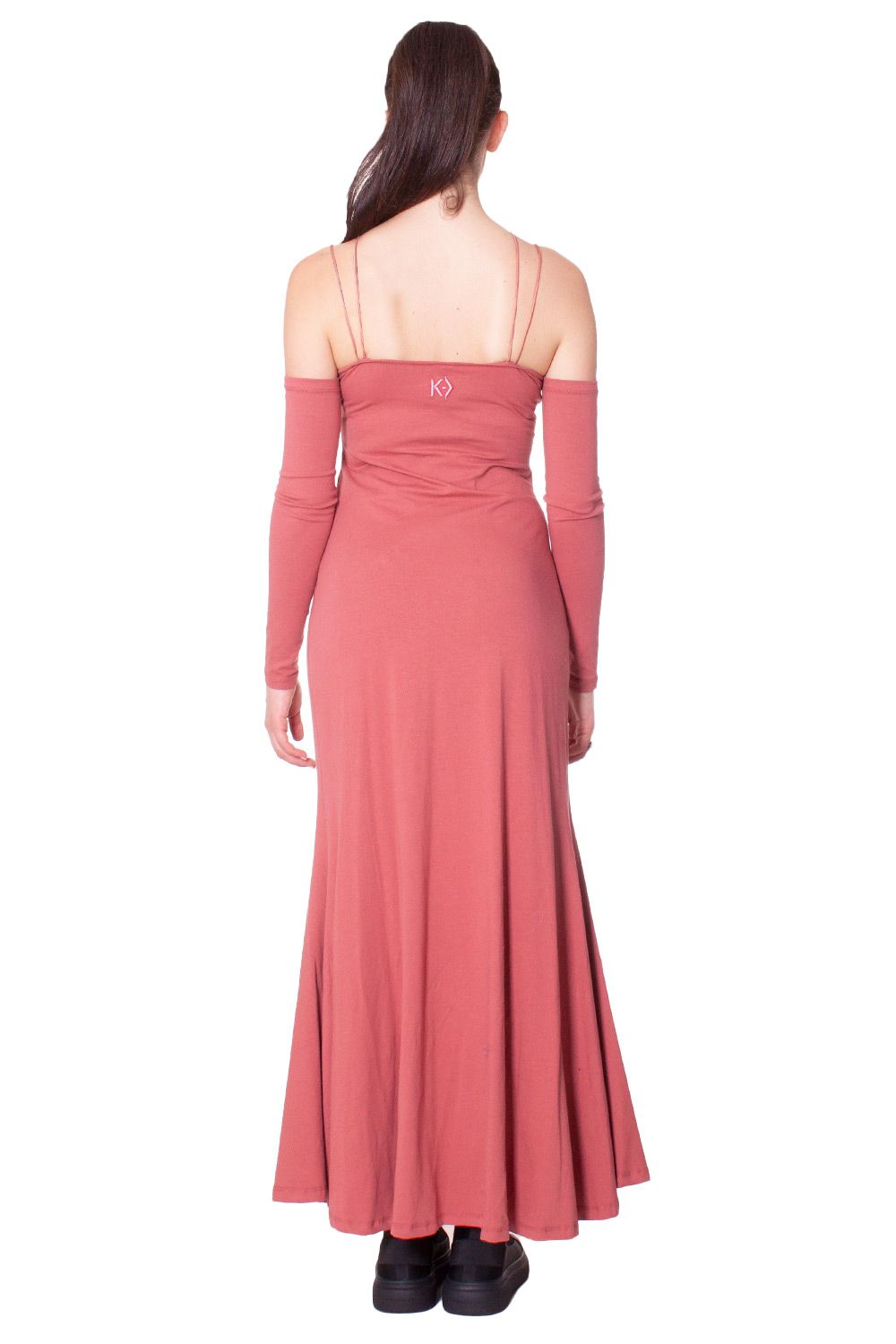 Abito lungo in maglina con maniche a guanto KOSTUMN 1