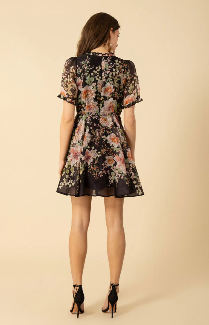 Abito a ruota in organza floreale HALE BOB