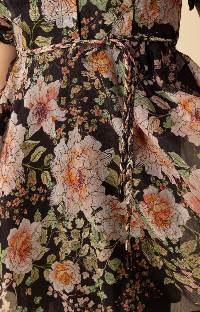 Abito a ruota in organza floreale HALE BOB