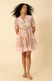 Abito a ruota in organza floreale HALE BOB