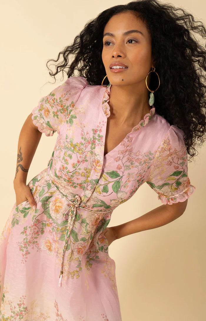 Abito lungo svasato in organza di seta HALE BOB