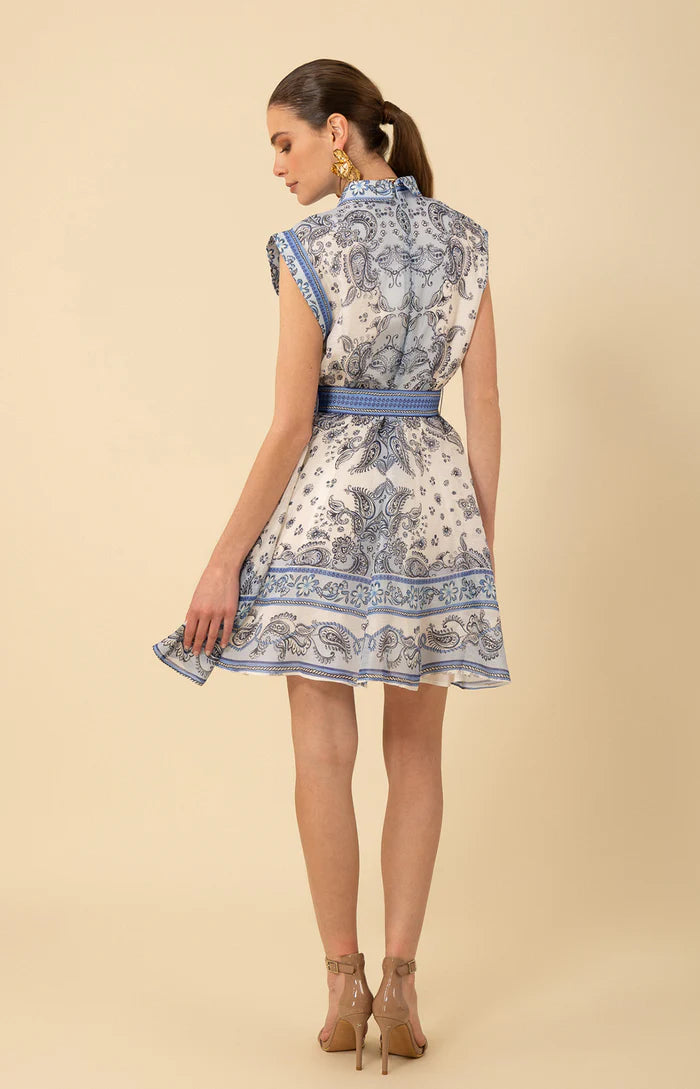 Abito svasato chemisier in organza di seta HALE BOB