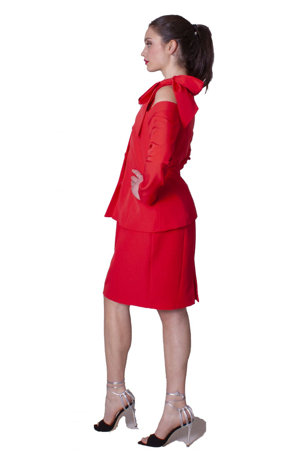 Giacca in cady dettaglio fiocco CLO'