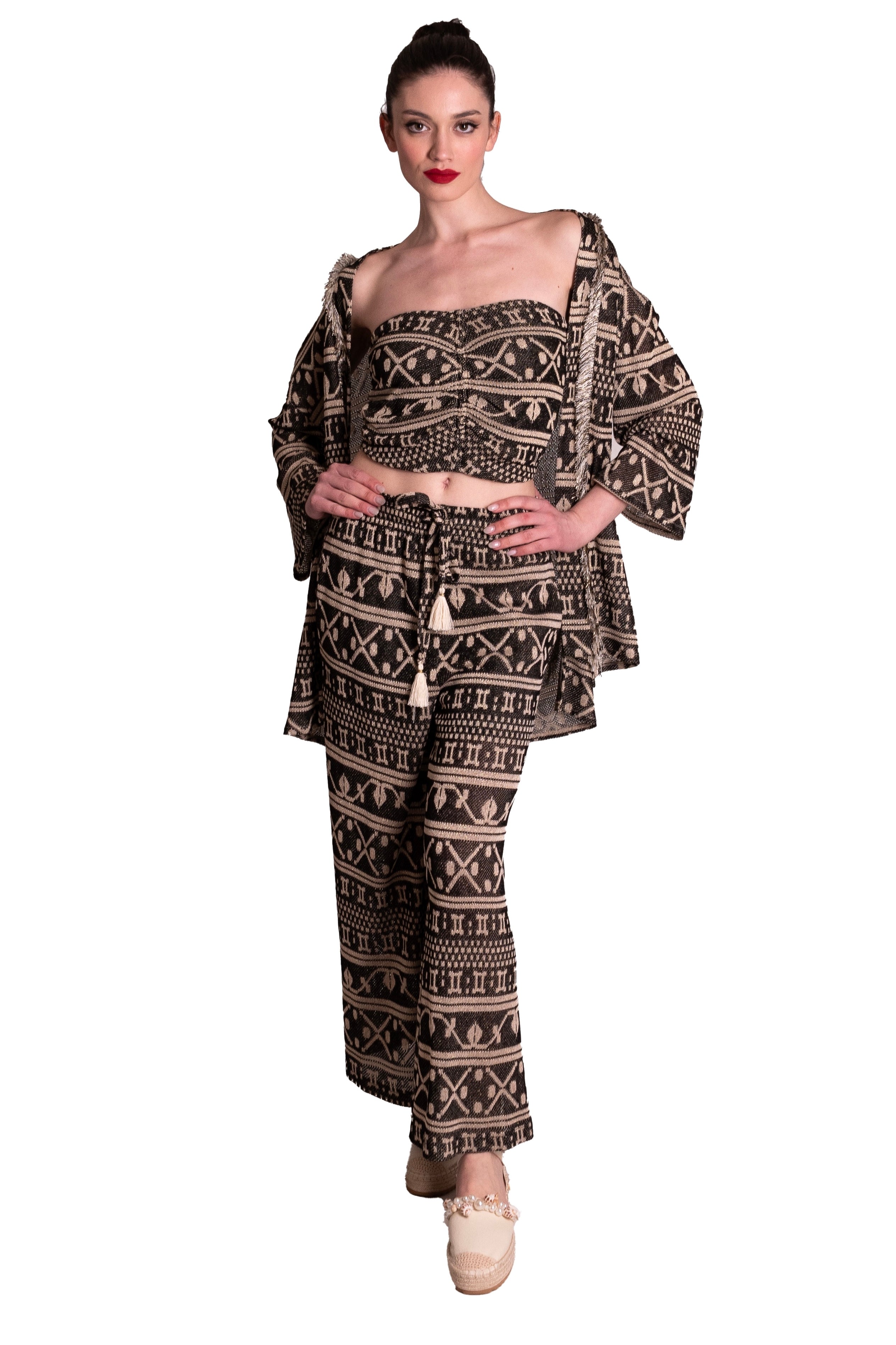 Pantaloni palazzo In Maglia jacquard ANITIE'