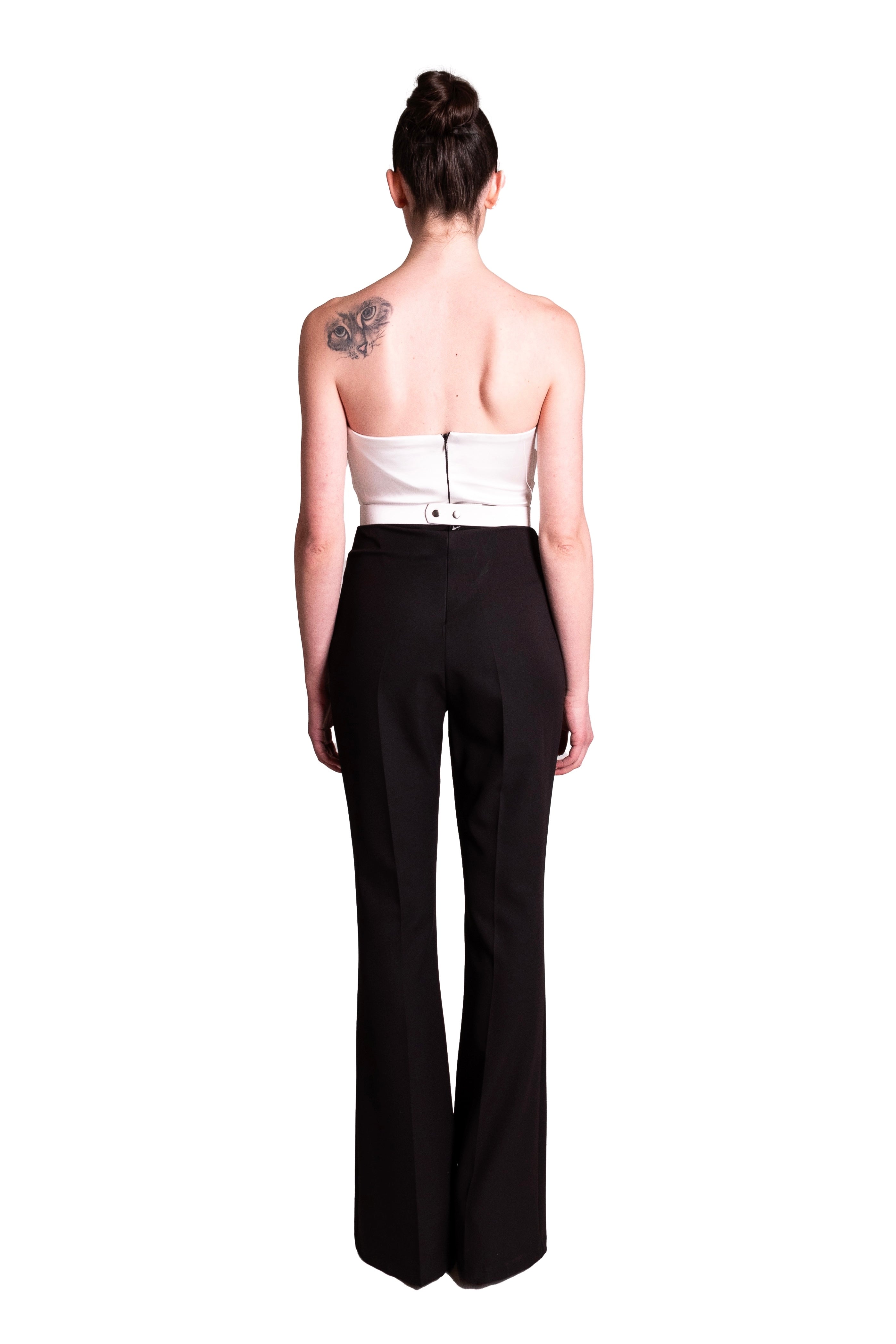 Tuta bicolor con bustier di raso META 4