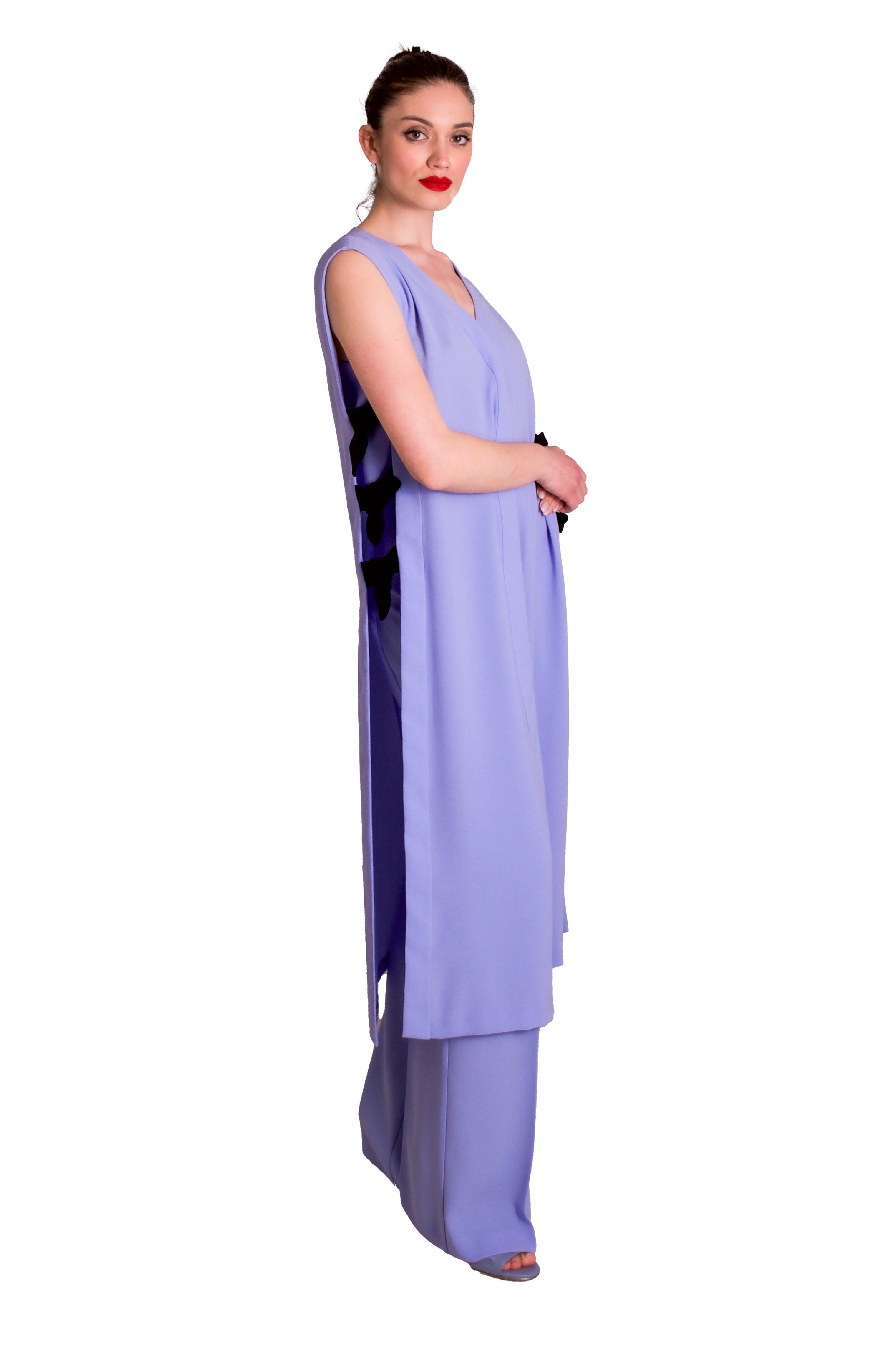 Pantalone palazzo in crepe grezza ALBA CONDE