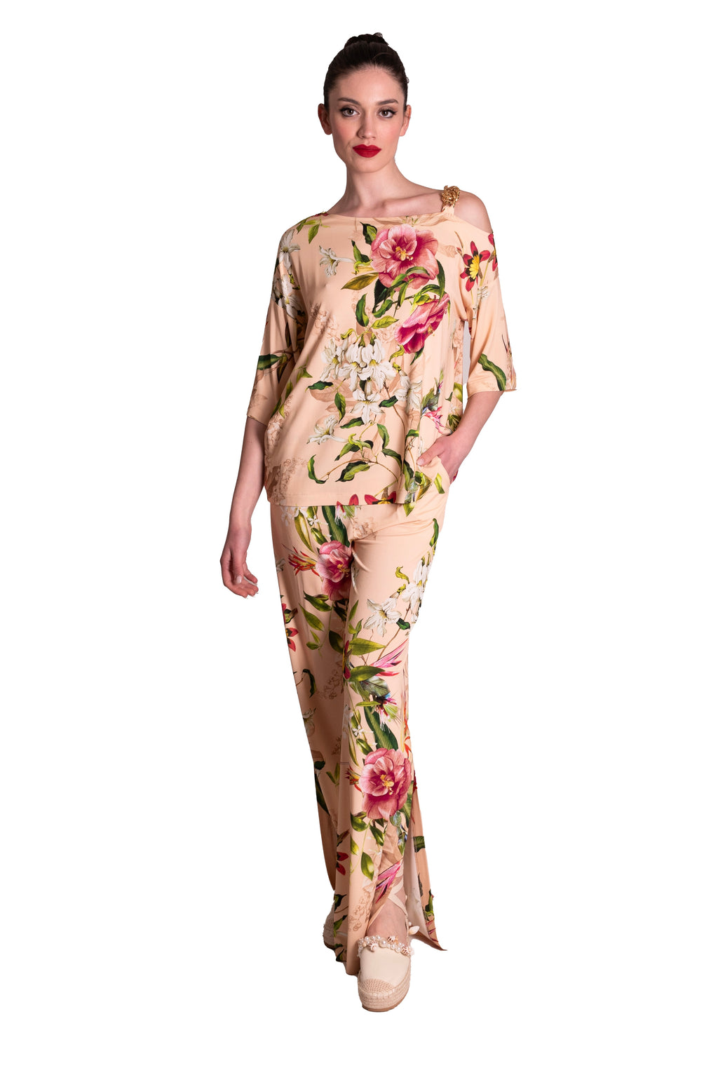 Pantaloni palazzo In jersey floreale LAFTY LIE