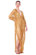 Kaftano Lungo Ricamato Oro FEMME 5